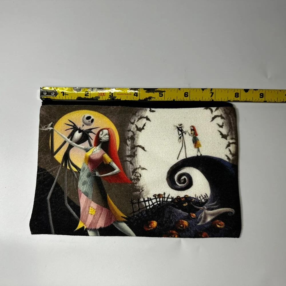 Disney Nightmare Before Christmas canvas, zipper pouch with Jack and Sally new